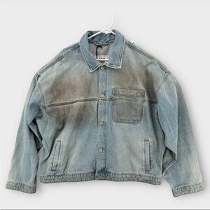 Urban Outfitters BDG Frisco Denim Jacket Mens XL Grunge Worn Wear Jean Boxy